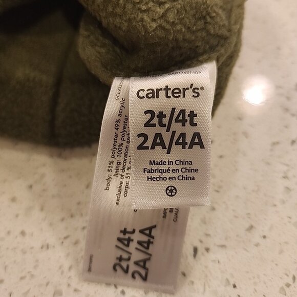 Carters Dinosaur Beanie Winter Hat Size 2T - Picture 2 of 2